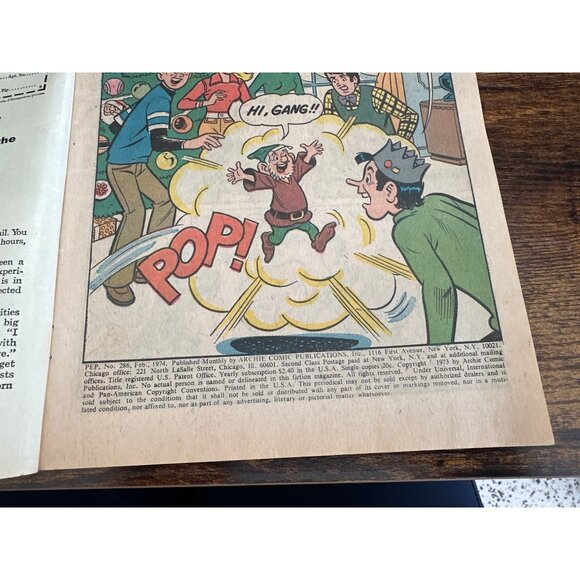 Archie Series Pep Comics 286 February 1974 20¢ Cover Vintage Comic Book Rare - Picture 3 of 4